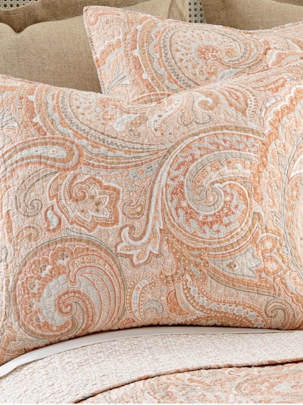Levtex Home Spruce Coral King Quilt Set! - Picture 2 of 7